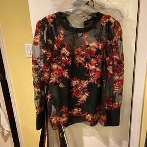 BCBGMaxazria Floral Top